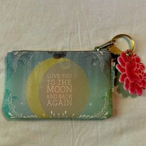 Papaya small Love You to The Moon and Back Again coin purse NWT